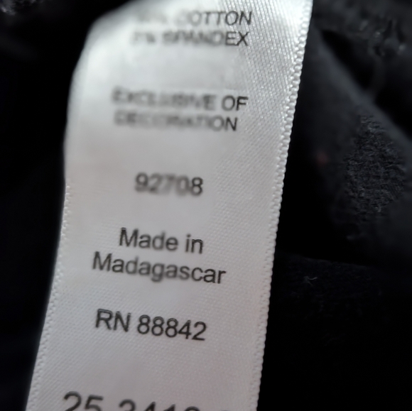 Black Lace Trim Capri Leggings Size 26/28w - Picture 3 of 4